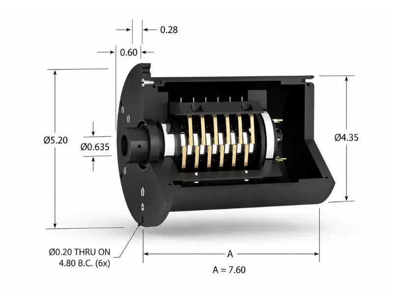 Slip ring dimensions and mounting options for agricultural equipment Slip ring dimensions and mounting options for agricultural equipment